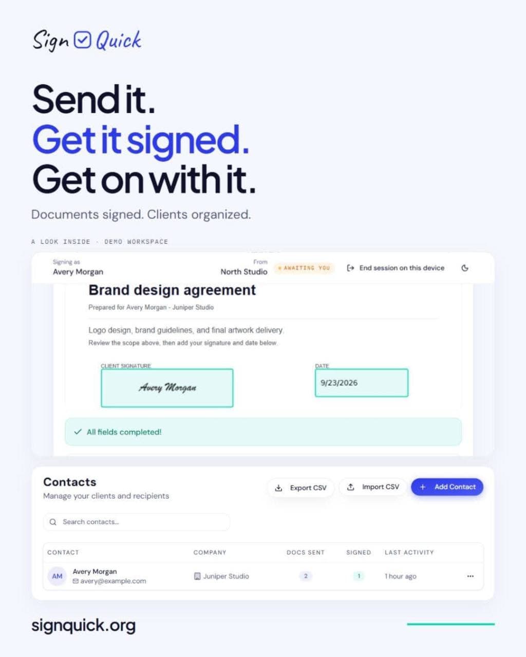 SignQuick — product preview
